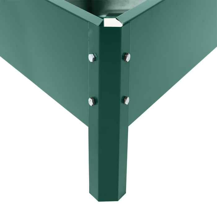 Клумба оцинкованная «Трапеция», d = 100 см, h=15 см, зелёная, Greengo