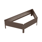 Клумба оцинкованная «Трапеция», d = 100 см, высота бортика 15 см, коричневая, Greengo 10243344