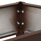 Клумба оцинкованная «Трапеция», d = 100 см, высота бортика 15 см, коричневая, Greengo 10243344