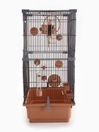 Клетка для птиц «Пижон», 42×30×66 см, разборная, укомплектованная, бежевая - Фото 3