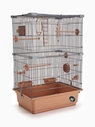Клетка для птиц «Пижон», 42×30×66 см, разборная, укомплектованная, бежевая - Фото 4