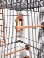 Клетка для птиц «Пижон», 42×30×66 см, разборная, укомплектованная, бежевая - Фото 8
