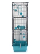 Клетка для птиц «Пижон», разборная, 42×30×94 см (укомплект.) бирюзовая 10279943