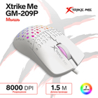 Мышь Xtrike Me GM-209W, игровая, проводная, подсветка, 8000 DPI, USB, 1.5 м, белая - фото 3355052