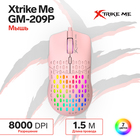 Мышь Xtrike Me GM-209P, игровая, проводная, подсветка, 8000 DPI, USB, 1.5 м, розовая - фото 321662785