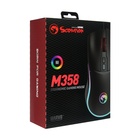Мышь Marvo M358, игровая, проводная, 4 кнопки, оптическая, RGB, 12800 dpi, USB, 1.6м, чёрная - Фото 7