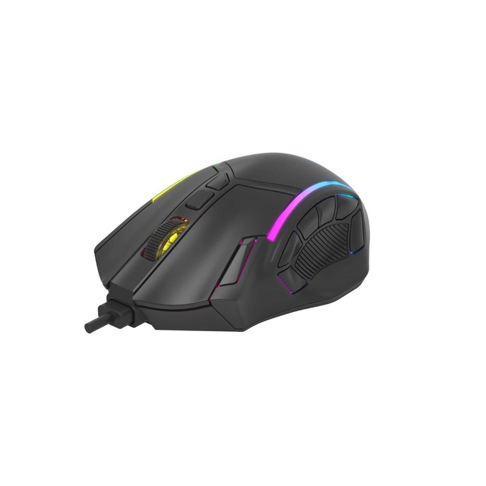 Мышь Marvo M653, игровая, проводная, оптическая, RGB, 12800 dpi, USB, 1.6 м, чёрная