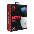 Мышь Marvo M727, игровая, проводная, оптическая, подсветка, 12000  dpi, белая - фото 9390121