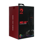 Микрофон Marvo MIC-06 BK, подставка, 3.5мм, кабель 1,8, чёрный - фото 9390190