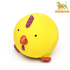 Игрушка пищащая для собак из латекса "Цыплёнок-Мяч", 8 см, жёлтая - фото 298444408