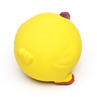 Игрушка пищащая для собак из латекса "Циплёнок-Мяч", 8 см, жёлтая - Фото 2