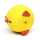Игрушка пищащая для собак из латекса "Циплёнок-Мяч", 8 см, жёлтая - Фото 4