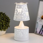 Аромалампа с подсветкой «Цветы» Е27 40 Вт+RGB белый 13×13×30 см - Фото 2