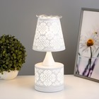 Аромалампа с подсветкой «Узор» Е27 40 Вт+RGB белый 13×13×30 см - Фото 2