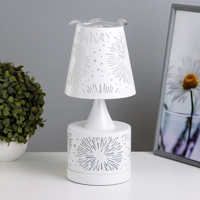 Аромалампа с подсветкой «Салют» Е27 40 Вт+RGB белый 13×13×30 см - Фото 1