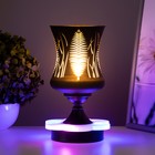 Аромалампа с подсветкой «Листья» GU10 35 Вт+RGB черный 11×11×23 см - Фото 3