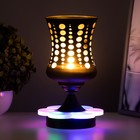 Аромалампа с подсветкой «Круги» GU10 35 Вт+RGB черный 11×11×23 см - Фото 3