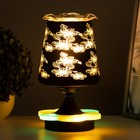 Аромалампа с подсветкой «Цветы» E14 40 Вт +RGB черный 12.5×12.5×23 см - Фото 3