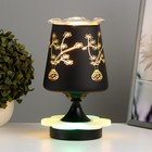 Аромалампа с подсветкой «Цветок» E14 40 Вт +RGB черный 12.5×12.5×23 см - Фото 2