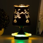 Аромалампа с подсветкой «Цветок» E14 40 Вт +RGB черный 12.5×12.5×23 см - Фото 3