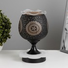 Аромалампа с подсветкой «Узоры» E14 40 Вт +RGB черный 12.5×12.5×23 см - Фото 1