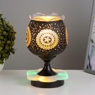 Аромалампа с подсветкой «Узоры» E14 40 Вт +RGB черный 12.5×12.5×23 см - Фото 2
