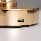 Настольная лампа сенсорная "Асфира" LED 10Вт АКБ золото 12х12х30 см - Фото 9
