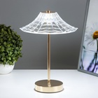 Светильник настольный RISALUX «Джемма», интерьерный, сенсорный, LED, 10 Вт, АКБ, золото, 20×20×32 см - Фото 6