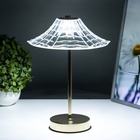 Светильник настольный RISALUX «Джемма», интерьерный, сенсорный, LED, 10 Вт, АКБ, золото, 20×20×32 см - Фото 7