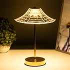 Светильник настольный RISALUX «Джемма», интерьерный, сенсорный, LED, 10 Вт, АКБ, золото, 20×20×32 см - Фото 8