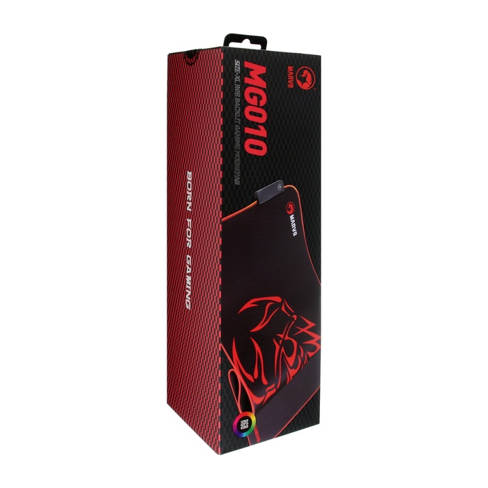 Коврик Marvo MG010, игровой, 800x300x4 мм, RGB, чёрный