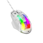 Мышь Xtrike Me GM-319, игровая, проводная, подсветка RGB, 6400 DPI, USB, 1,5 м, белая - фото 9390259