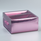 Коробка подарочная складная, упаковка, «Розовая», 20 х 20 х 10 см - Фото 3