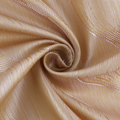 Ткань подкладочная «Изгибы», 100 % полиэстер, 1 × 1,4 м, цвет серый/золотой