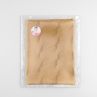 Ткань подкладочная «Изгибы», 100 % полиэстер, 1×1.4 м, цвет серый, золотой - Фото 6