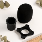 Набор аксессуаров для микрофона Music Life: ветрозащита, кольца, черный, d- 3 см - фото 9474631