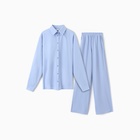 Комплект женский (сорочка, брюки) MINAKU: Home collection цвет голубой, р-р 52 - Фото 7
