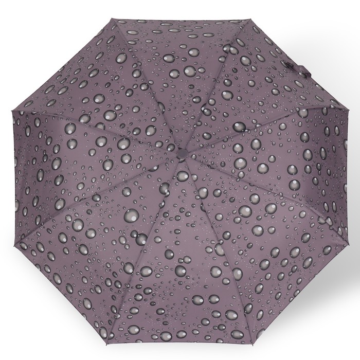 Зонт полуавтоматический «Капли», эпонж, 3 сложения, 8 спиц, R = 48 см, цвет МИКС - фото 1908101334