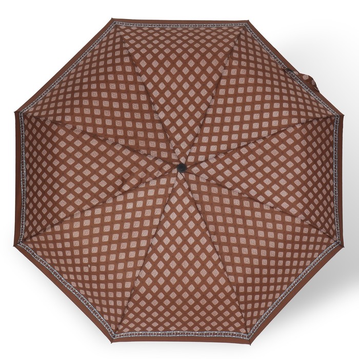 Зонт полуавтоматический «Орнамент», эпонж, 3 сложения, 8 спиц, R = 48 см, цвет МИКС - фото 1927081150