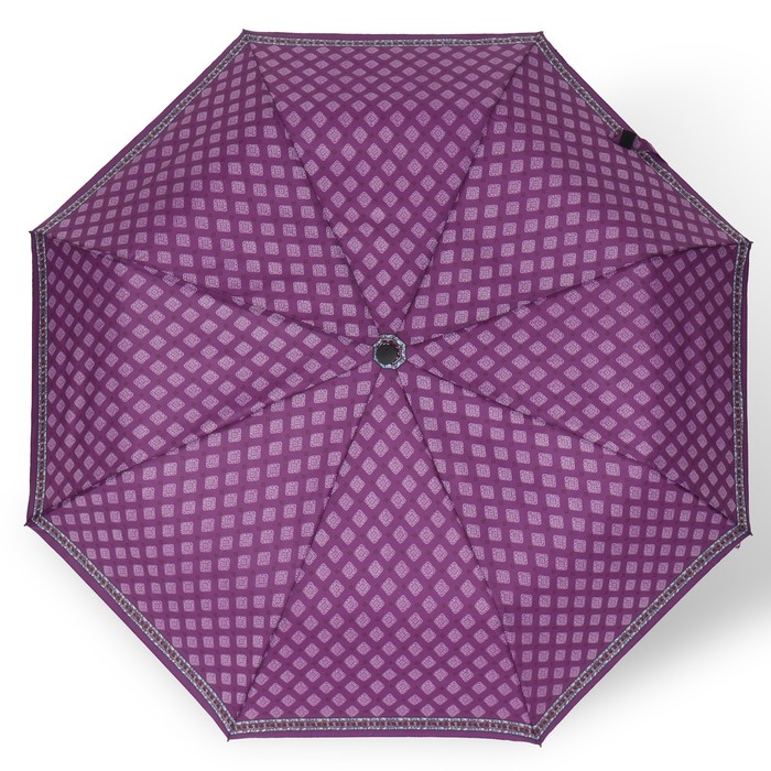Зонт полуавтоматический «Орнамент», эпонж, 3 сложения, 8 спиц, R = 48 см, цвет МИКС - фото 1927081153