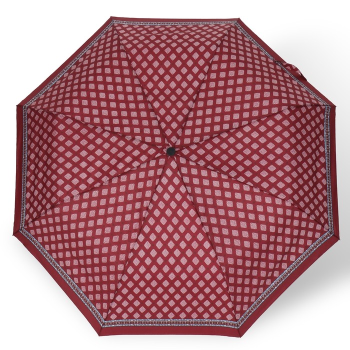 Зонт полуавтоматический «Орнамент», эпонж, 3 сложения, 8 спиц, R = 48 см, цвет МИКС - фото 1908101340