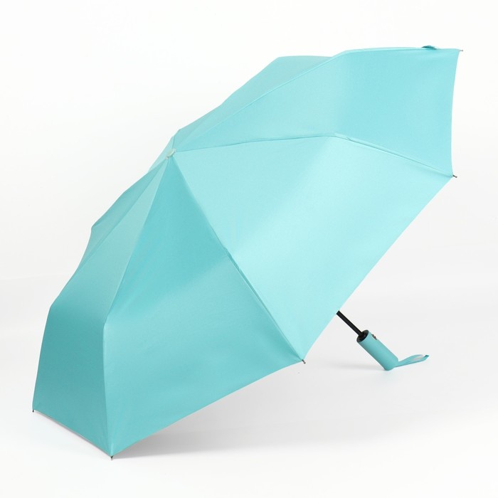 Зонт автоматический «Однотон», эпонж, 3 сложения, 8 спиц, R = 50 см, цвет МИКС - фото 1908101354