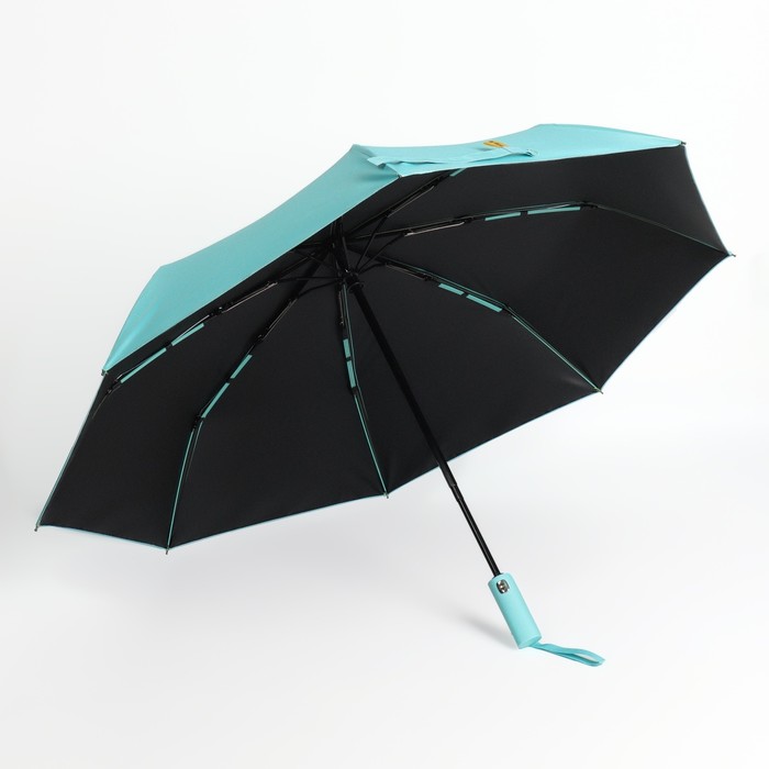 Зонт автоматический «Однотон», эпонж, 3 сложения, 8 спиц, R = 50 см, цвет МИКС - фото 1908101355