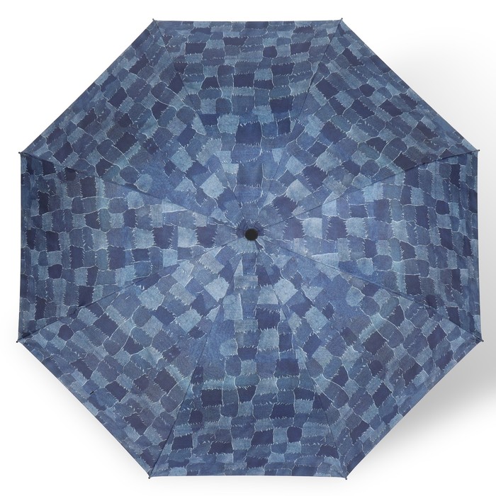 Зонт механический «Ячейки», эпонж, 4 сложения, 8 спиц, R = 50 см, цвет МИКС