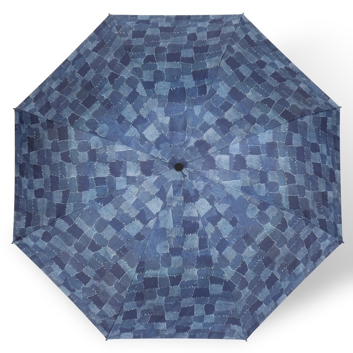 Зонт механический «Ячейки», эпонж, 4 сложения, 8 спиц, R = 50 см, цвет МИКС - фото 1905196121