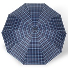 Зонт механический «Клетка», 4 сложения, 10 спиц, R = 55 см, цвет МИКС - фото 9390478