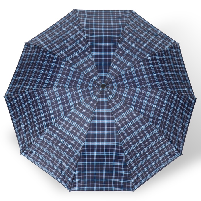 Зонт механический «Клетка», 4 сложения, 10 спиц, R = 55 см, цвет МИКС