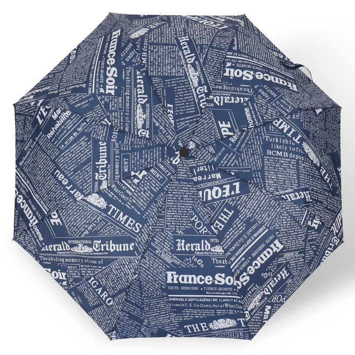 Зонт автоматический «Надписи», эпонж, 3 сложения, 8 спиц, R = 48 см, цвет МИКС - фото 1908101492