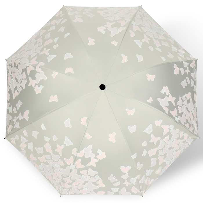 Зонт механический «Бабочки», с проявляющимся рисунком, эпонж, 4 сложения, 8 спиц, R = 49 см, цвет МИКС - фото 1906657247
