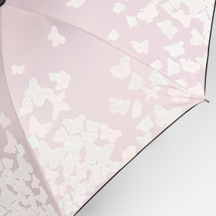 Зонт механический «Бабочки», с проявляющимся рисунком, эпонж, 4 сложения, 8 спиц, R = 49 см, цвет МИКС - фото 1906657239